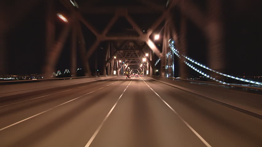 POV timelapse of driving from Oakland to San Francisco on the Bay Bridge.