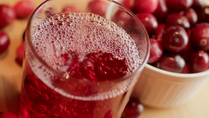 Pouring Cranberry Juice