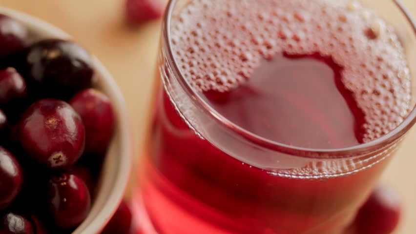 Pouring Cranberry Juice