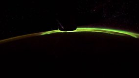 Earth seen from the International Space Station (ISS) pass from the southern Indian Ocean to south of Australia at night. Aurora Australis is seen. 

Image courtesy of NASA Johnson Space Center