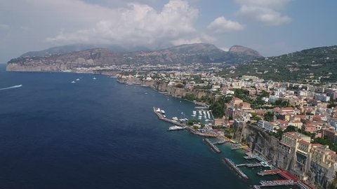 Italy. The Bay of Naples. The famous resort town of Sorrento.