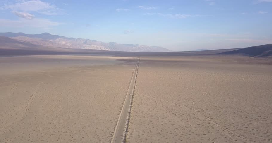Aerial view on Death Valley salt basin from Dante