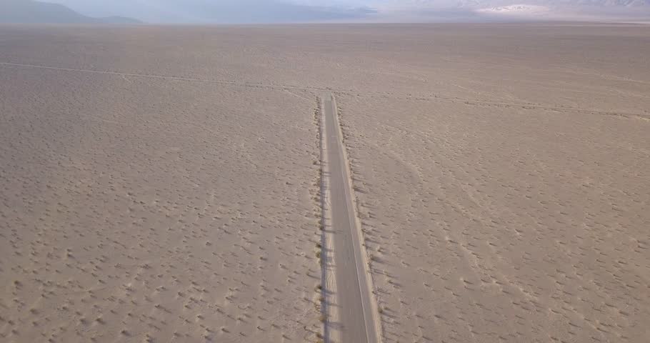 Aerial view on Death Valley salt basin from Dante
