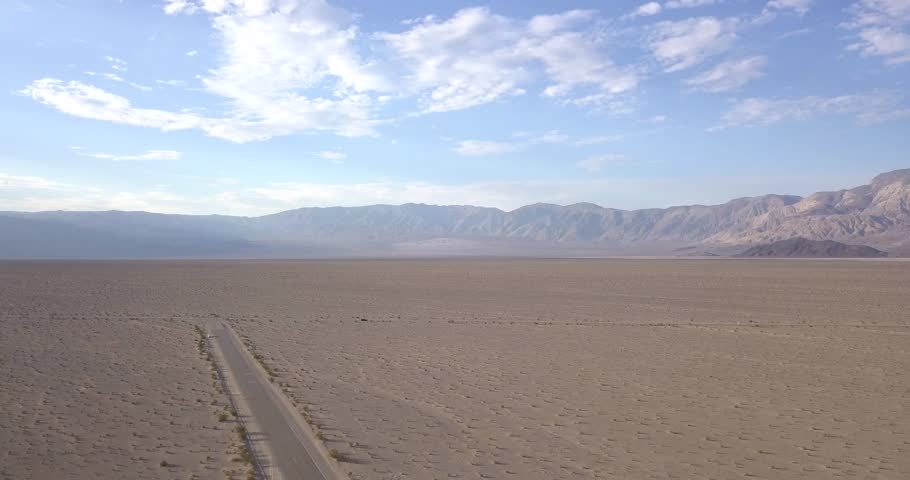 Aerial view on Death Valley salt basin from Dante