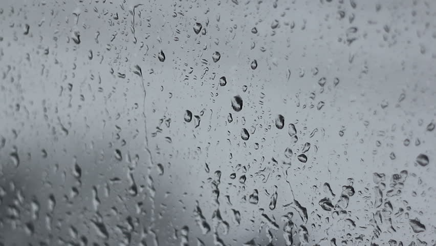 Rain drops on window glass, two shots (macro and regular). HD Royalty-Free Stock Footage #3129238
