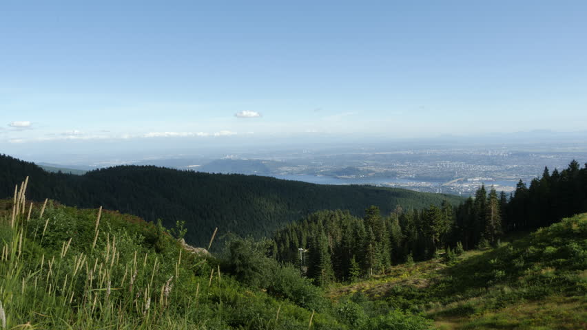 View from atop Grouse Mountain, Vancouver,