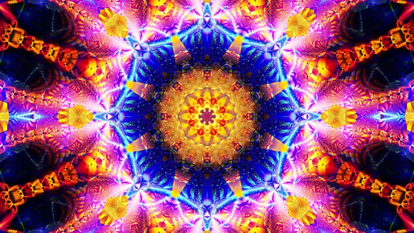 Red Kaleidoscope Sequence Patterns. Abstract Stock Footage Video (100% ...