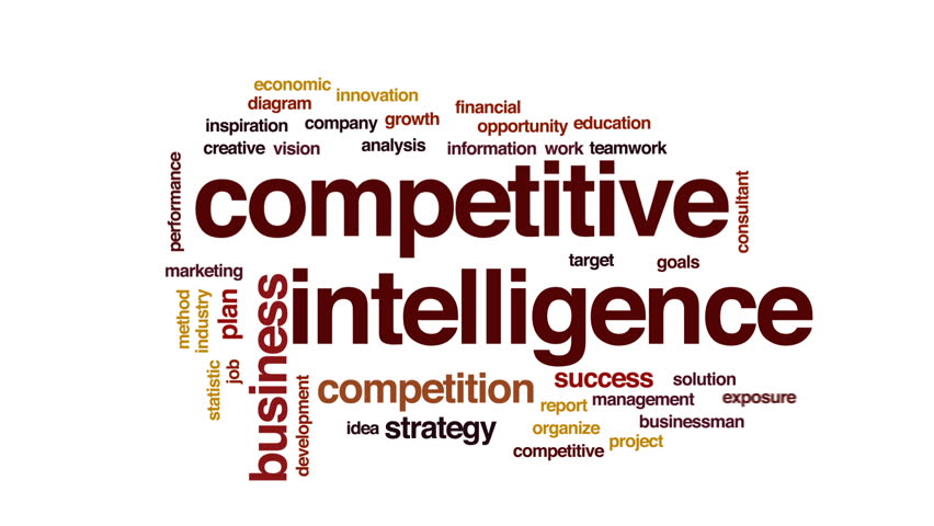 competitive intelligence animated word cloud text Stock Footage Video ...