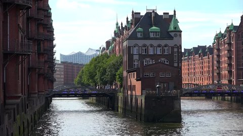 The historic Speicherstadt in Hamburg, Germany