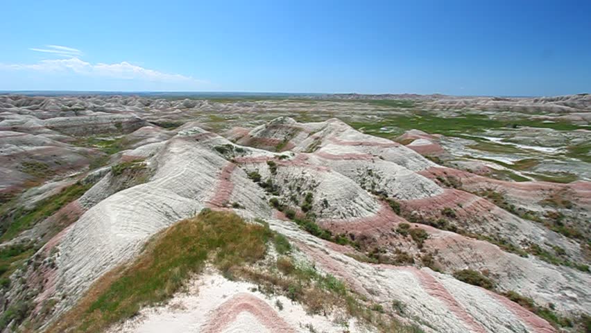 Rugged scenery of Badlands National Park in South Dakota