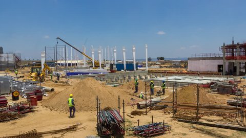 Johannesburg, Gauteng, South Africa - 22/06/2015 A new factory being constructed and developed in the Johannesburg area.