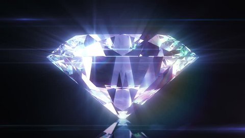 Beautiful Diamond Close-Up with Matte in Looped animation. HD 1080.
