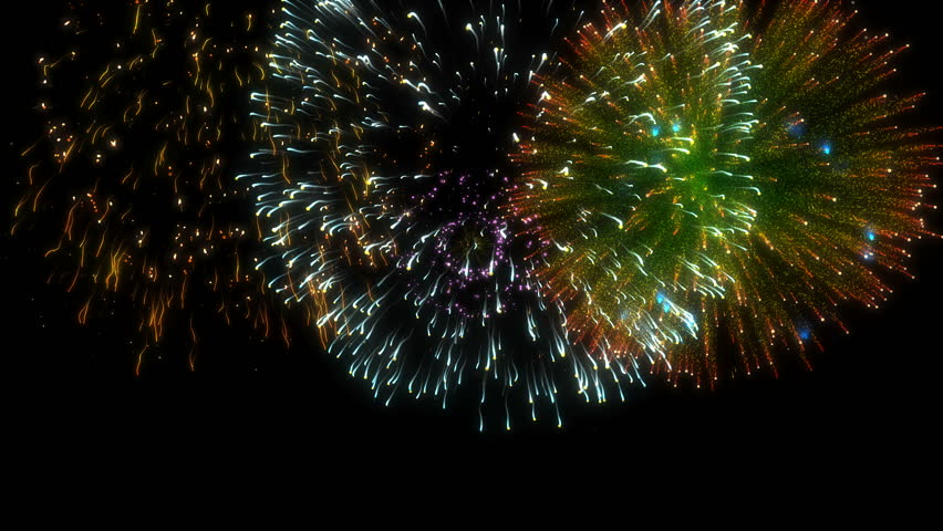 Looping Multicolored Isolated Fireworks Royalty-Free Stock Footage #31329160