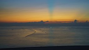 Sunrise timelapse of the beautiful Qixingtan Beach, Hualien, Taiwan