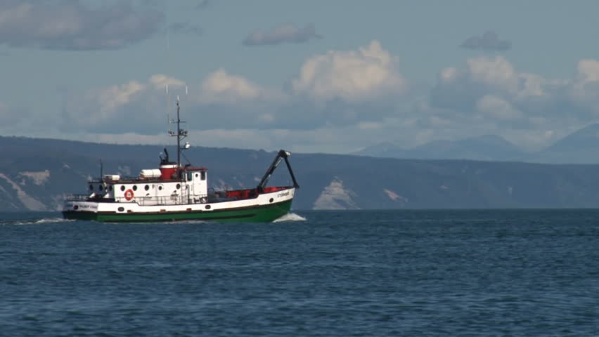 HOMER, AK - CIRCA 2011: Fishing, crabbing, or cargo boat, trawler, or transport