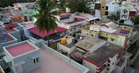 Aerial view of Rooftops in Mysore India Stock video