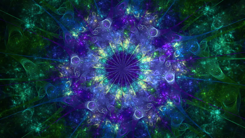 purple green line spirals kaleidoscope seamless Stock Footage Video ...