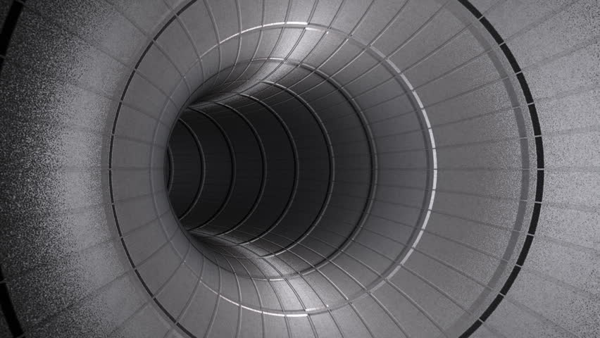 Fly through metallic tunnel,seamless loop