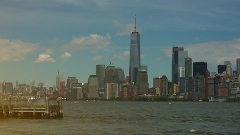 Panoramic view New York City, real time, ultra hd 4k