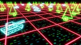 Retro 80s game tanks VHS tape video war battle vector arcade wireframe 4k - Powered by Shutterstock - Get 15% off with code: PIKWIZARD15