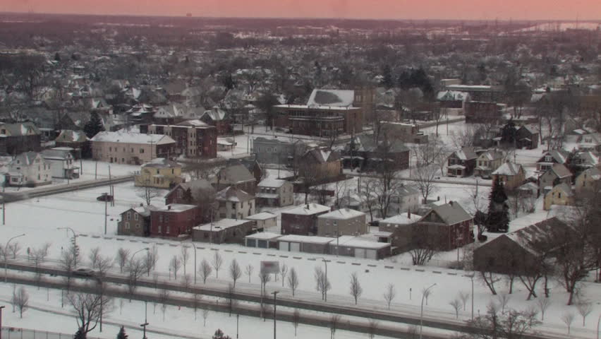 A cold, winter morning in Niagara Falls, NY.