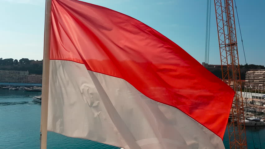 Principality Of Monaco Flag Waving Stock Footage Video 100 Royalty Free Shutterstock