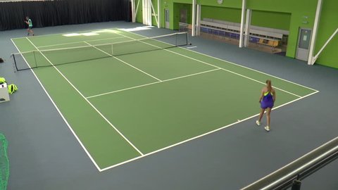 tennis, video shooting of tennis indoor training