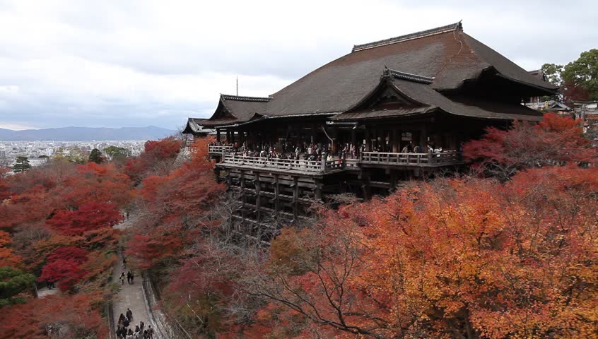 Kyoto, Japan - November 30: Stock Footage Video (100% Royalty-free