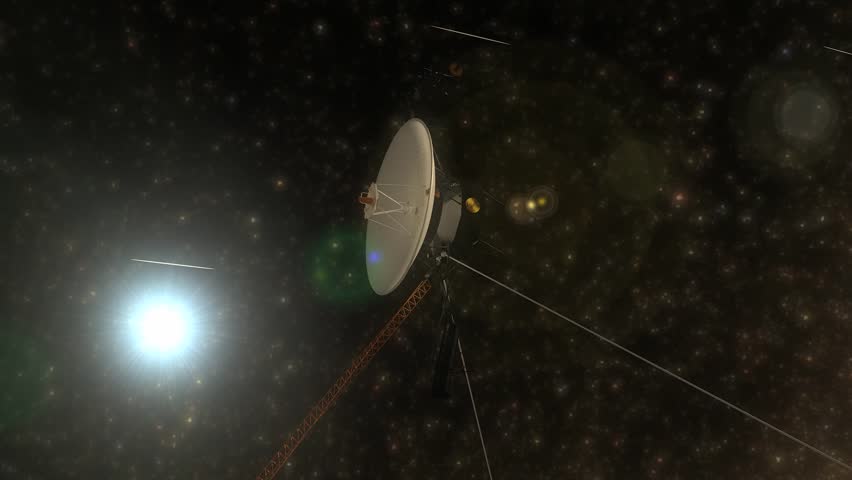 Artist rendering, Voyager space probe.