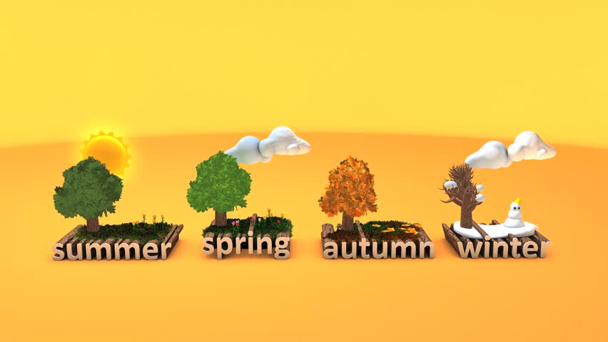 4 Seasons concept animation.