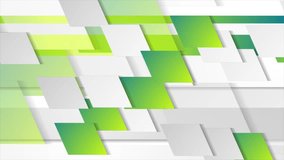 Bright green geometric tech abstract motion design. Seamless loop. Corporate video animation Ultra HD 4K 3840x2160