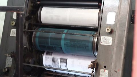 Printing machine in production