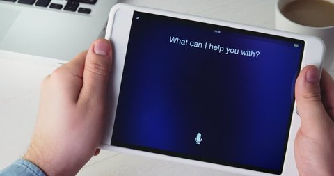 Using intelligent personal assistant on digital tablet