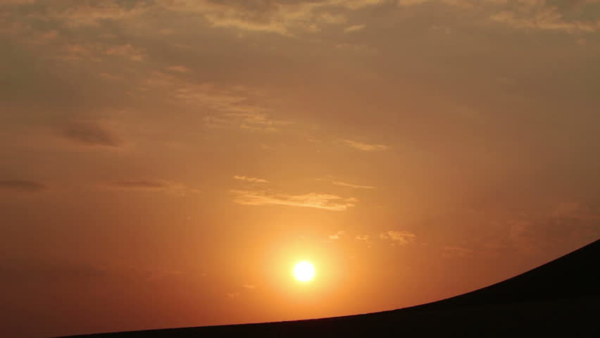 sunrise in desert - timelapse