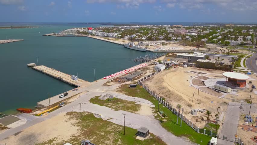 Fort Zachary Taylor State Park aerial drone footage 4k
