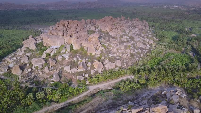 Hampi heritage site, Hills of Stones, Karnataka, India