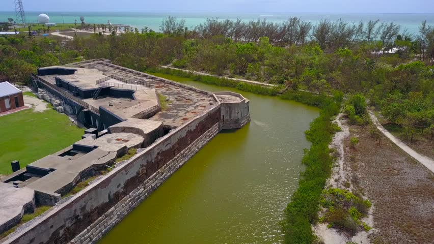 Drone shot Fort Zachary Taylor Historic State Park