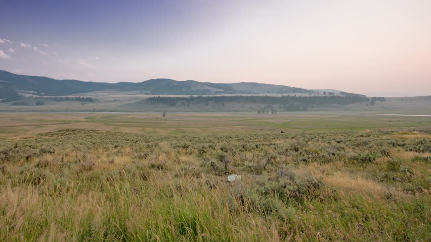 Sunset In Lamar Valley Image - Free Stock Photo - Public Domain Photo 