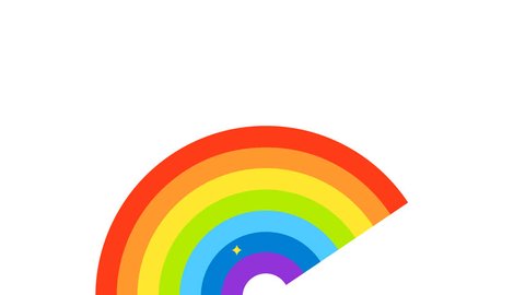 Colorful Magic Rainbow Animation Motion Graphic Background. 4K.