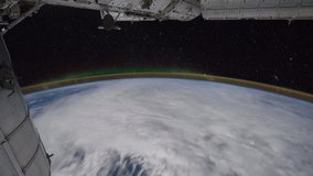 Planet Earth seen from the International Space Station with Aurora Borealis over the earth, Time Lapse 4K. Images courtesy of NASA Johnson Space Center : http://eol.jsc.nasa.gov. 