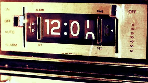 stop motion of an old style flip clock