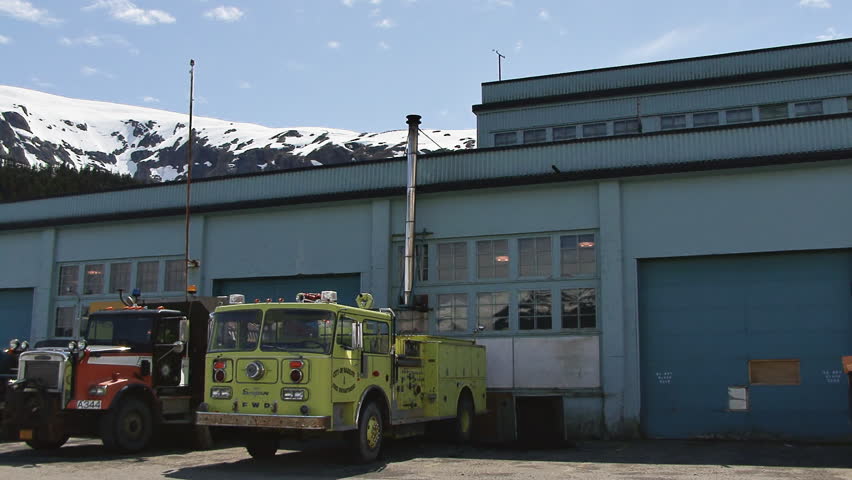 WHITTIER, AK - CIRCA 2012: Street view of Whittier St. industrial sector in