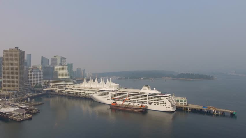 Vancouver aerial view from Canada Place.