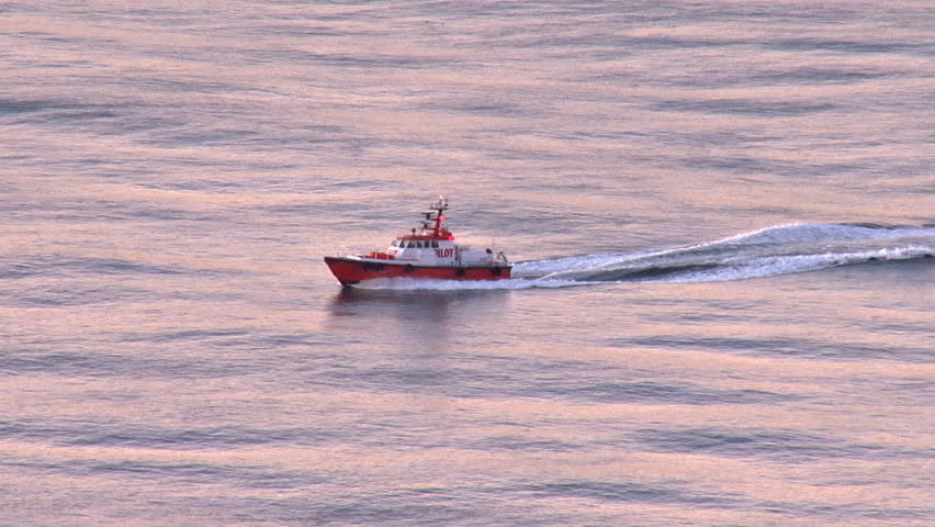 SAN FRANCISCO, CA - CIRCA 2012: Harbormaster's Pilot Boat making its way over