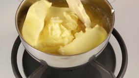 Butter being melted in a pot