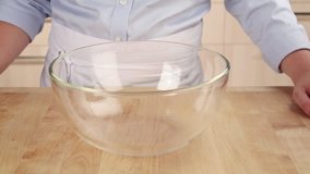A bowl of cream being whipped
