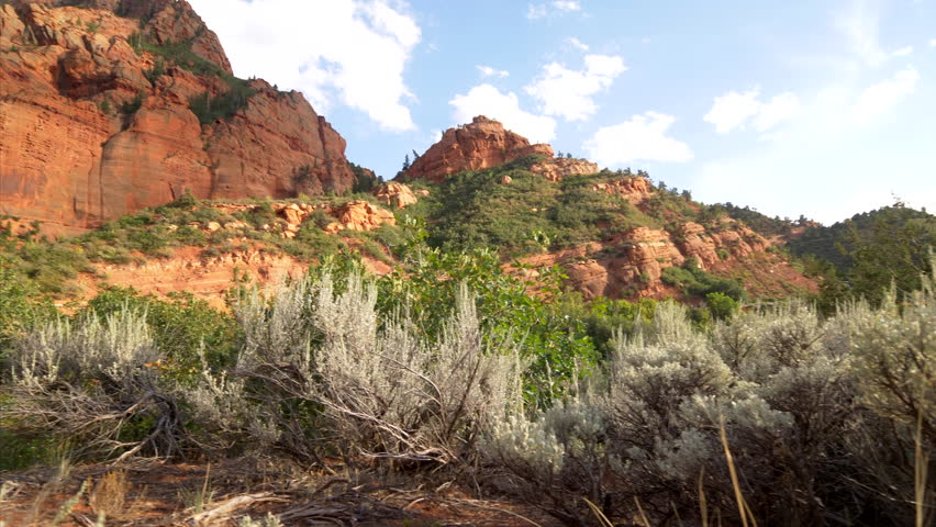 Red rock landscape of Kolob Canyon in Zion National Park, Utah