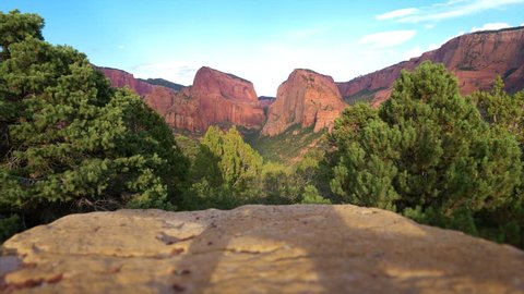 Red rock landscape of Kolob Canyon in Zion National Park, Utah, jib