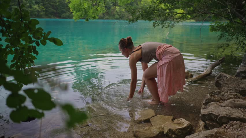 Woman in Plitvice Lakes National Park