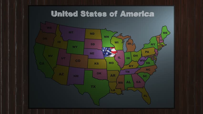 Iowa pull out from USA states abbreviations map